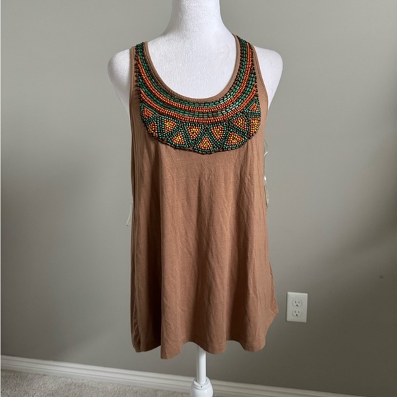 Lush Embellished Sleeveless Tank Top - Picture 1 of 11